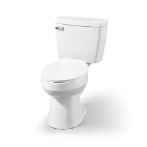 Project Source Pro-Flush White Elongated Chair Height 2-piece WaterSense Toilet - Lot 1241