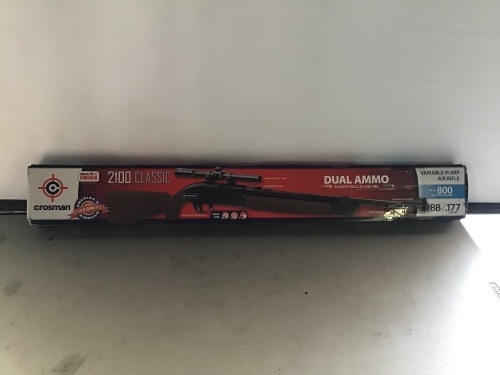Crosman 2100 Claccis Air Rifle, .177, Dual Ammo, Like New, Retail - $62 - Lot 37