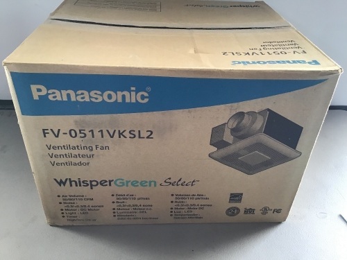 Panasonic FV-0511VKSL2 Vetilating Fan, Like New, Retail - $213.99 - Lot 60