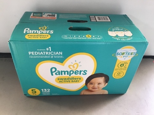 Pampers Swaddlers, Size 5, 132 Count, New, Retail - $55 - Lot 107