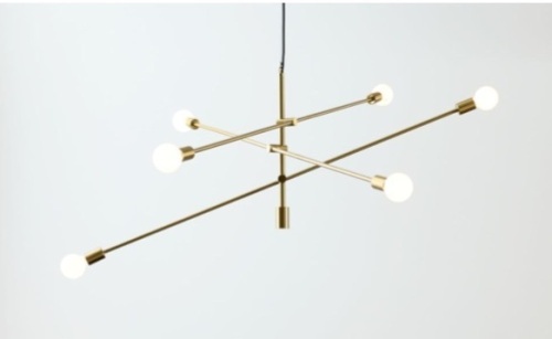 West Elm, Mobile Chandelier Antique, Brass, 55", Like New, Retail -$369 - Lot 111