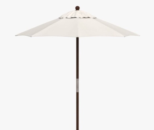 Pottery Barn, 6', Round Outdoor Patio Umbrella, Eucalyptus Tilt Frame, Like New, Retail -$429 - Lot 114