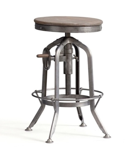 Pottery Barn, Pittsburgh Adjustable Height Bar Stool, Bronze, Like New, Retail - $299 - Lot 120