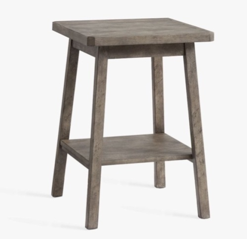 Pottery Barn, Mateo End Table, Salvaged Gray, Like New, Retail - $159 - Lot 132