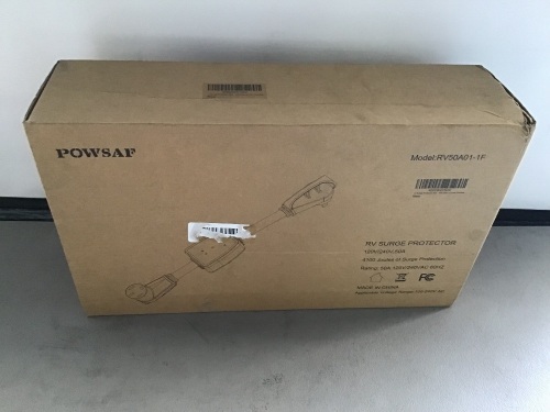 Powsaf, RV Surge Protector, RV50A01-1F, Like New, Retail - $85 - Lot 146