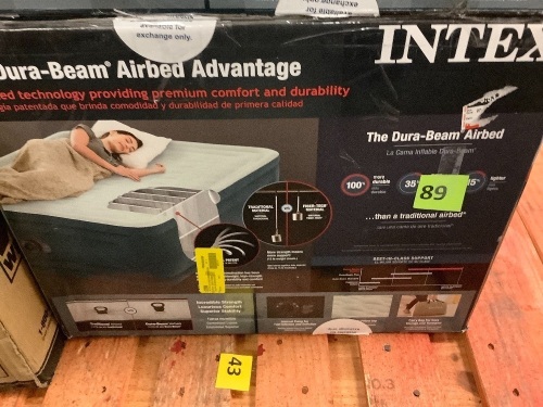 INTEX DURA BEAM FULL SIZE BLOW UP BED  - Lot 89