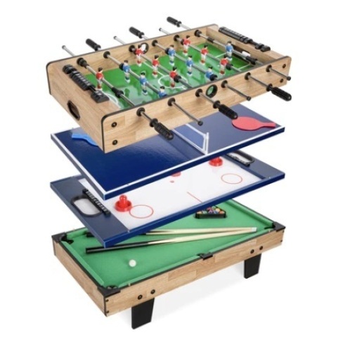 4-in-1 Multi Game Table Set w/ Air Hockey, Table Tennis, Billiards, Foosball - Lot 209