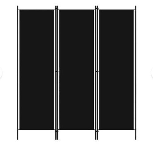 vidaXL 3-Panel Room Divider Black, 59.1"x70.9" - Lot 215
