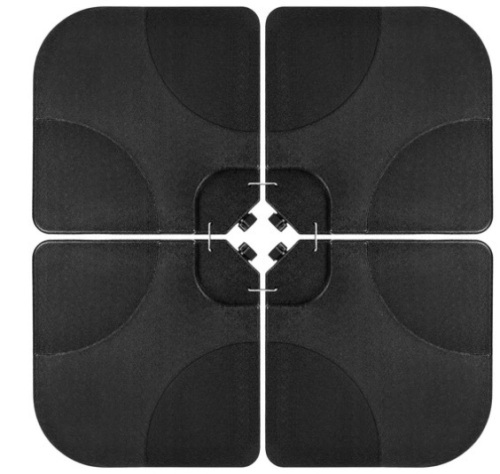 4-Piece Cantilever Offset Patio Umbrella Stand Square Base Plate Set,NEW - Lot 5