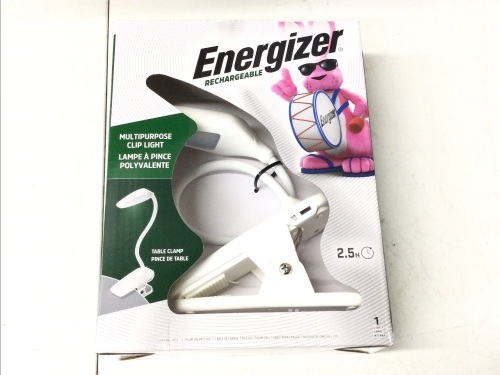 Energizer Rechargeable Multipurpose Clip Light Table Clamp Book Light***4 IN A BOX****,APPEARS NEW - Lot 65