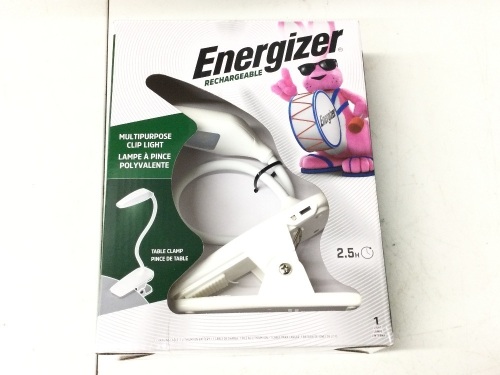 Energizer Rechargeable Multipurpose Clip Light Table Clamp Book Light***4 IN A BOX****,APPEARS NEW - Lot 77