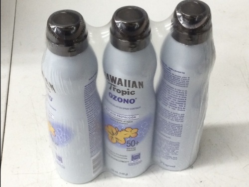 HAWAIIAN TROPIC SUNSCREEN OZONO SPRAY SPF 50 180 ML,****12 A BOX****APPEARS NEW - Lot 79