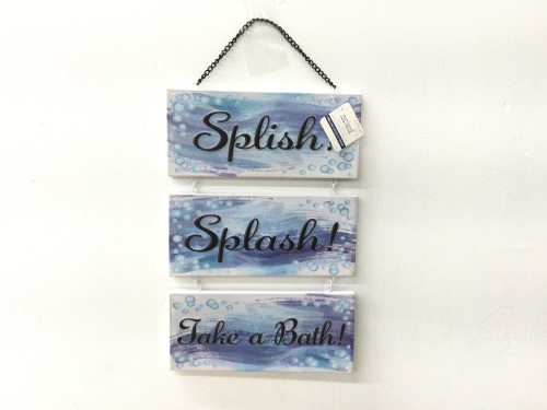 45 set Ashland Splash, Splash, Take a Bath Wall Sign,APPEARS NEW - Lot 111