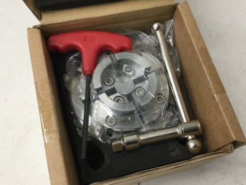 WEN LA4374 3.75-Inch 4-Jaw Self-Centering Lathe Chuck Set with 1-Inch x 8TPI Thread,NEW - Lot 153