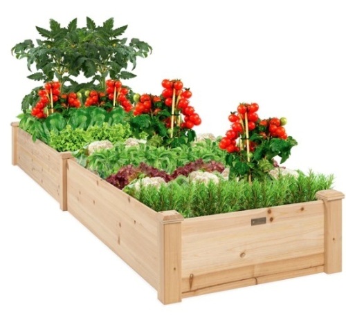 8x2ft Wooden Raised Garden Bed Planter for Garden, Lawn, Yard,APPEARS NEW - Lot 118