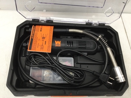 WEN 23103 1-Amp Variable Speed Rotary Tool with 100+ Accessories, Carrying Case and Flex Shaft,E-COMMERCE RETURN - Lot 335