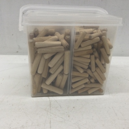  WEN JN400D 400-Piece Fluted Dowel Pin Variety Bucket with 1/4, 5/16, and 3/8-inch Woodworking Dowels,E-COMMERCE RETURN - Lot 332