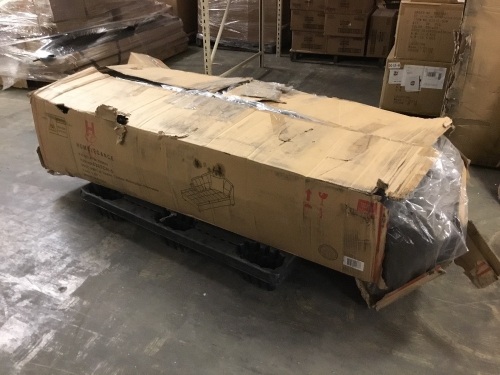 Homelegance Emilio 8367CH-5 Fabric Reversible Chaise, Chocolate - Appears New   - Lot 89