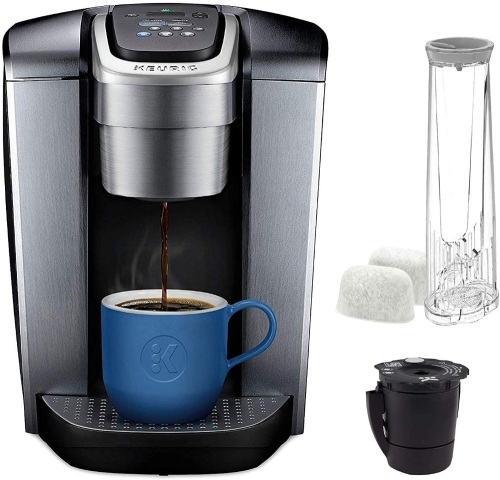 Keurig K-Elite Single Serve K-Cup Pod Brewer plus Filter, Brushed Silver - Appears New   - Lot 97