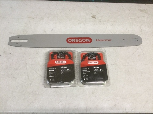 Oregon 203SFGD025 AdvanceCut 20" Guide Bar & (2) Oregon 20" ControlCut Chainsaw Chains - Appear New   - Lot 267