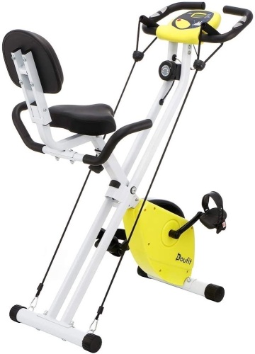 Doufit Foldable Upright Stationary Bicycle with Adjustable Magnetic Resistance & Pulse LCD Monitor - Appears New   - Lot 274
