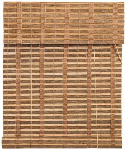 TJ Global Bamboo Roll Up Window Blind Sun Shade, Caramel Toffee, 24" x 64" - New   - Lot 277