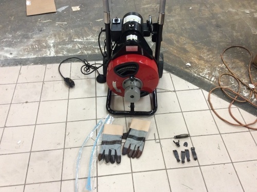 Drain Cleaning Machine for 1" - 4" Pipes - Powers On, Not Tested Further  - Lot 328
