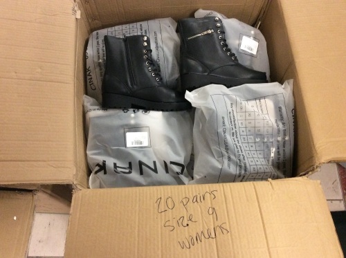 Lot of (20) Cinak Military Combat Boots for Women, Size 9 - Appear New - Lot 348