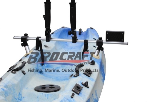 Brocraft Fishing Kayak Trolling Motor Mount Universal + Two Rocket Launching Rod Holder/Kayak Outboard Motor Bracket - Appears New  - Lot 536