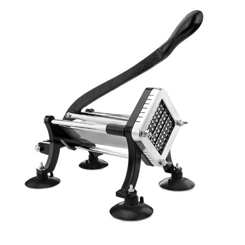 New Star Foodservice Commercial Grade French Fry Cutter with Suction Feet, 1/2 Inch and 3/8 Inch Blades - Appears New - Lot 542