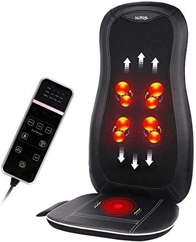 NURSAL Shiatsu Massage Seat Cushion with Heat and 3D Deep Kneading, Pressing, Rolling and Vibrating - Appears New  - Lot 560
