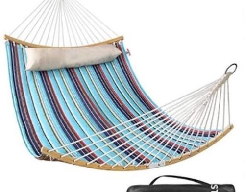 Double Hammock w/Foldable Bar and Detachable Pillow - E-Comm Return, Appears New  - Lot 569