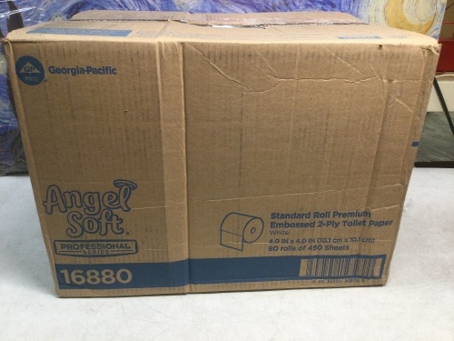 Angel Soft Professional Series Standard Roll Premium Embossed 2-Ply Toilet Paper, 80 Rolls - New - Lot 583