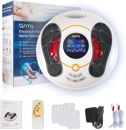 OSITO Circulation System & Nerve Muscle Stimulator TENS Unit & 4 Electrode Pads - Appears New   - Lot 590