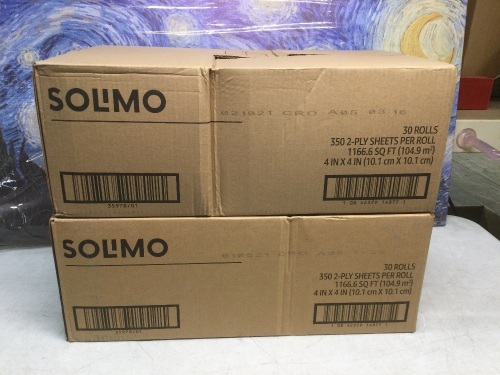 Lot of (2) Solimo Toilet Paper, 30 Rolls - New  - Lot 598