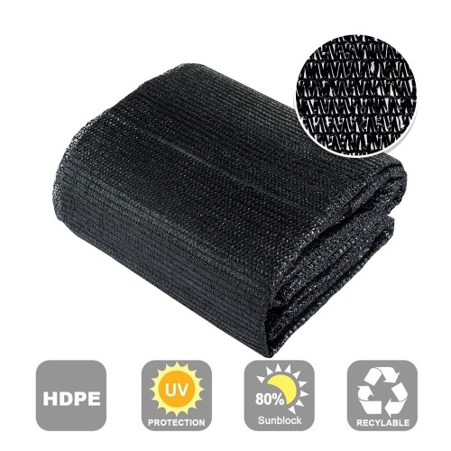 Agfabric 80% Sunblock Shade Cloth Cover with Clips for Plants 13' x 50', Black - Appears New   - Lot 604
