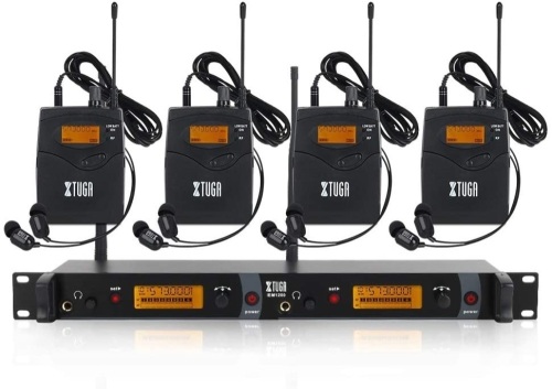 IEM1200 Wireless in Ear Monitor System 2 Channel 4 Bodypack Monitoring with in Earphone Wireless Type Used for Stage or Studio - Appears New   - Lot 781