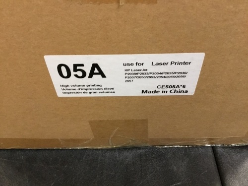 Compatible 6-Pack Black 05A CE505A Toner Cartridge by E4Print for LaserJet p2030/p2033/p2034/p2035/p2036/p2037/2050/2053/2054/2055/2056/2057 - Appears New  - Lot 818