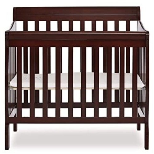 Dream On Me Aden 4-in-1 Convertible Mini Crib in Espresso - Appears New   - Lot 836