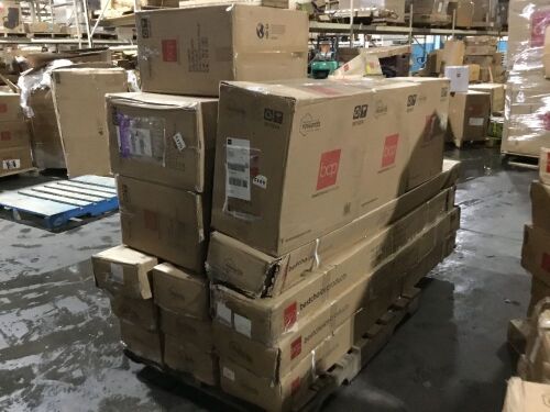 Lot of (10) Patio Umbrellas & (10) Bases 