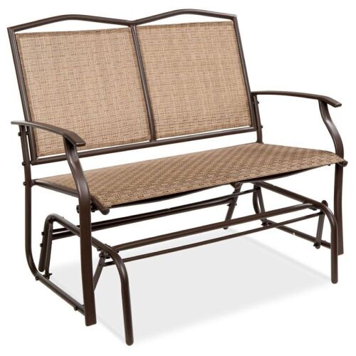 2-Person Patio Loveseat Swing Glider, Bench Rocker w/ Armrests - Lot 249