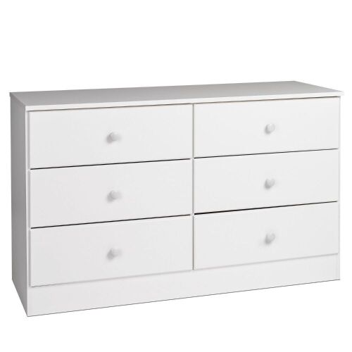 Prepac Astrid White 6-Drawer Dresser