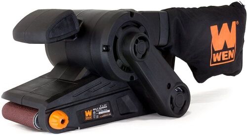Lot of (2) WEN 6321 7-Amp 3 in. x 21 in. Corded Belt Sander with Dust Bag 