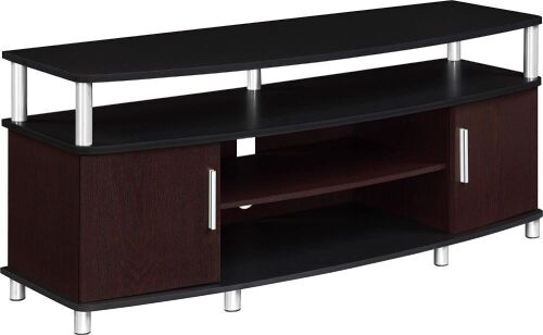 Ameriwood Home Carson TV Stand for TVs up to 50", Cherry/Black 