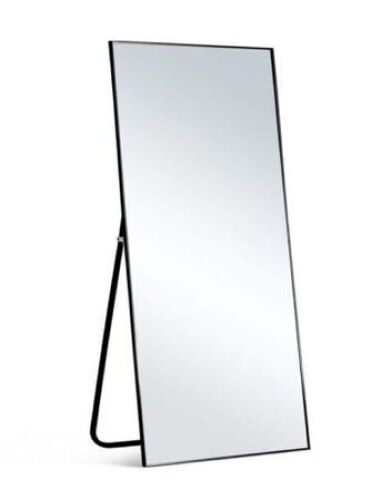 PexFix 71 in. x 24 in. Modern Rectangle Shape Metal Framed Black Standing Full Length Floor Mirror