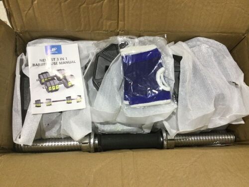 3-in-1 Adjustable Barbell Set 