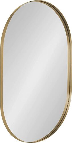 Kate and Laurel Rollo Capsule Framed Wall Mirror, 20x30, Gold