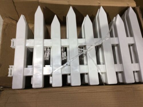 White Picket Garden Fence Pieces, 12 Pc - Lot 723