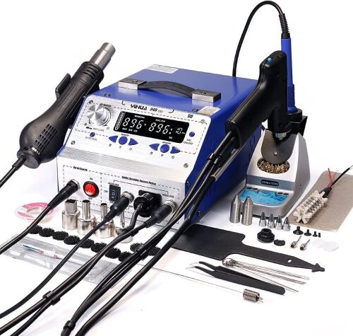 YIHUA 948-II 4 in 1 Hot Air Rework Soldering Iron and Desoldering Suction Tin Gun Station with Suction Pick Up Pen °F /°C 