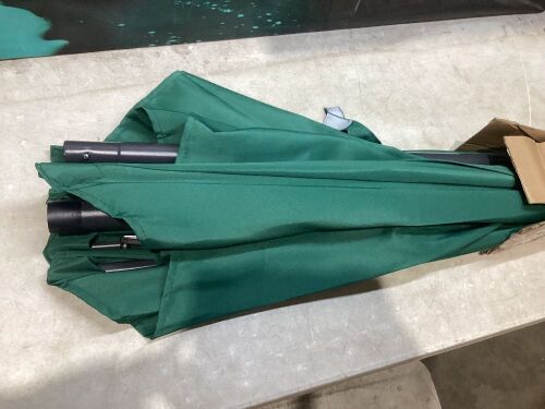 9ft Steel Half Patio Umbrella w/ Crank Mechanism - Lot 1149
